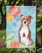 Load image into Gallery viewer, Happy Birthday Red Staffie Bull Garden Flag - Outdoor Decorative Yard Flag CK3261GF