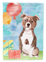 Load image into Gallery viewer, Happy Birthday Red Staffie Bull Garden Flag - Outdoor Decorative Yard Flag CK3261GF