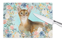 Load image into Gallery viewer, Abyssinian Spring Flowers Glass Cutting Boards – Durable, Decorative Kitchen Art Large CK3386LCB