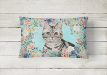Load image into Gallery viewer, American Shorthair Spring Flowers Canvas Fabric Decorative Pillow CK3388PW1216