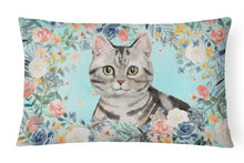 Load image into Gallery viewer, American Shorthair Spring Flowers Canvas Fabric Decorative Pillow CK3388PW1216