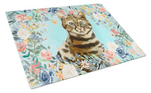 Load image into Gallery viewer, Bengal Spring Flowers Glass Cutting Boards – Durable, Decorative Kitchen Art Large CK3389LCB