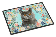 Load image into Gallery viewer, British Shorthair Spring Flowers Doormat - 24x36 Decorative Floor Mat – Indoor/Outdoor Rug with Artistic Flair CK3392JMAT