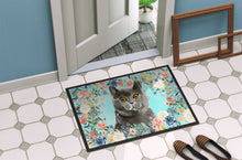 Load image into Gallery viewer, British Shorthair Spring Flowers Doormat - 18x27 Decorative Floor Mat – Indoor/Outdoor Rug with Artistic Flair CK3392MAT