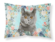 Load image into Gallery viewer, British Shorthair Spring Flowers  Standard Pillowcase – Artistic Decorative Front, White Back CK3392PILLOWCASE