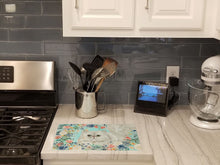 Load image into Gallery viewer, Persian Spring Flowers Glass Cutting Boards – Durable, Decorative Kitchen Art Large CK3394LCB