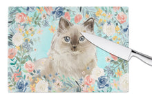 Load image into Gallery viewer, Ragdoll Spring Flowers Glass Cutting Boards – Durable, Decorative Kitchen Art Large CK3396LCB
