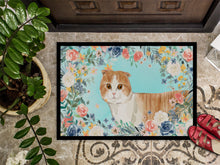 Load image into Gallery viewer, Scottish Fold Spring Flowers Doormat - 24x36 Decorative Floor Mat – Indoor/Outdoor Rug with Artistic Flair CK3397JMAT