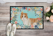 Load image into Gallery viewer, Scottish Fold Spring Flowers Doormat - 18x27 Decorative Floor Mat – Indoor/Outdoor Rug with Artistic Flair CK3397MAT