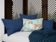 Load image into Gallery viewer, Scottish Fold Spring Flowers Canvas Fabric Decorative Pillow CK3397PW1216