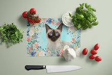 Load image into Gallery viewer, Siamese Spring Flowers Glass Cutting Boards – Durable, Decorative Kitchen Art Large CK3398LCB
