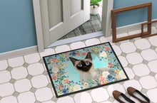 Load image into Gallery viewer, Siamese Spring Flowers Doormat - 18x27 Decorative Floor Mat – Indoor/Outdoor Rug with Artistic Flair CK3398MAT