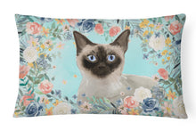 Load image into Gallery viewer, Siamese Spring Flowers Canvas Fabric Decorative Pillow CK3398PW1216