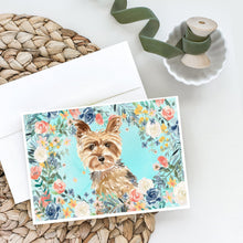 Load image into Gallery viewer, Yorkie Greeting Cards -  Blank Note Cards – 8-Pack of Artist-Designed Cards with Envelopes