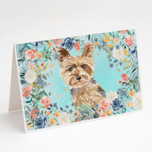 Load image into Gallery viewer, Yorkie Greeting Cards -  Blank Note Cards – 8-Pack of Artist-Designed Cards with Envelopes