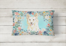 Load image into Gallery viewer, White Collie Canvas Fabric Decorative Pillow CK3403PW1216