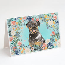 Load image into Gallery viewer, Rottweiler Greeting Cards -  Blank Note Cards – 8-Pack of Artist-Designed Cards with Envelopes