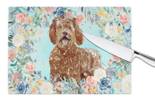 Load image into Gallery viewer, Labradoodle Glass Cutting Boards – Durable, Decorative Kitchen Art Large CK3421LCB