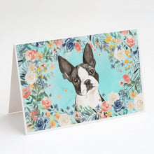 Load image into Gallery viewer, Boston Terrier Greeting Cards -  Blank Note Cards – 8-Pack of Artist-Designed Cards with Envelopes