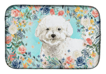 Load image into Gallery viewer, Bichon Frise Dish Drying Mat – Absorbent, Artistic Kitchen Essentials CK3435DDM
