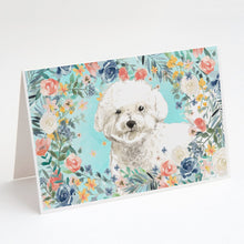 Load image into Gallery viewer, Bichon Frise Greeting Cards -  Blank Note Cards – 8-Pack of Artist-Designed Cards with Envelopes