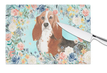 Load image into Gallery viewer, Basset Hound Glass Cutting Boards – Durable, Decorative Kitchen Art Large CK3437LCB