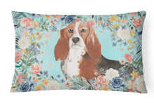 Load image into Gallery viewer, Basset Hound Canvas Fabric Decorative Pillow CK3437PW1216