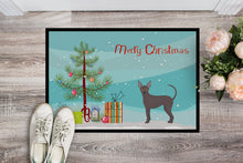 Load image into Gallery viewer, Abyssinian or African Hairless Dog Christmas Tree Doormat - 18x27 Decorative Floor Mat – Indoor/Outdoor Rug with Artistic Flair CK3438MAT