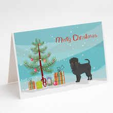 Load image into Gallery viewer, Affenpinscher Christmas Tree Greeting Cards -  Blank Note Cards – 8-Pack of Artist-Designed Cards with Envelopes