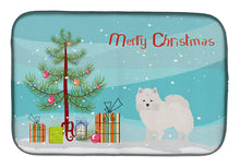 Load image into Gallery viewer, American Eskimo Christmas Tree Dish Drying Mat – Absorbent, Artistic Kitchen Essentials CK3441DDM