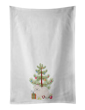 Load image into Gallery viewer, American Eskimo Christmas Tree White Kitchen Towel Set of 2