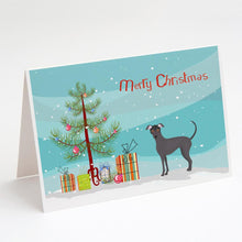 Load image into Gallery viewer, Argentine Pila Dog Christmas Tree Greeting Cards -  Blank Note Cards – 8-Pack of Artist-Designed Cards with Envelopes