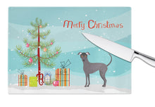 Load image into Gallery viewer, Argentine Pila Dog Christmas Tree Glass Cutting Boards – Durable, Decorative Kitchen Art Large CK3442LCB