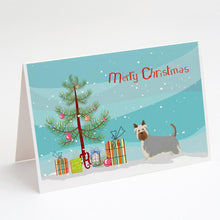 Load image into Gallery viewer, Australian Silky Terrier Christmas Tree Greeting Cards -  Blank Note Cards – 8-Pack of Artist-Designed Cards with Envelopes