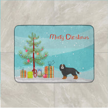 Load image into Gallery viewer, Cavalier King Charles Spaniel Tricolor Christmas Tree Machine Washable Memory Foam Mat CK3446RUG