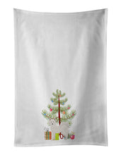 Load image into Gallery viewer, Danish Spitz Christmas Tree White Kitchen Towel Set of 2