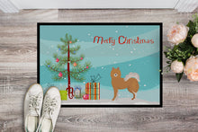 Load image into Gallery viewer, Brown &amp; White Elo dog Christmas Tree Doormat - 18x27 Decorative Floor Mat – Indoor/Outdoor Rug with Artistic Flair CK3451MAT