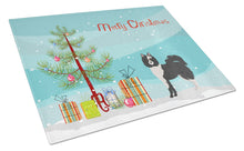 Load image into Gallery viewer, Black and White Elo dog Christmas Tree Glass Cutting Boards – Durable, Decorative Kitchen Art Large CK3452LCB