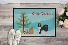 Load image into Gallery viewer, Black and White Elo dog Christmas Tree Doormat - 18x27 Decorative Floor Mat – Indoor/Outdoor Rug with Artistic Flair CK3452MAT