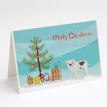 Load image into Gallery viewer, Bulldog, English Bulldog Christmas Tree Greeting Cards -  Blank Note Cards – 8-Pack of Artist-Designed Cards with Envelopes