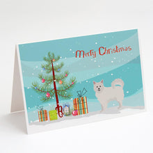 Load image into Gallery viewer, Italian Spitz Christmas Tree Greeting Cards -  Blank Note Cards – 8-Pack of Artist-Designed Cards with Envelopes