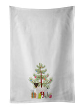 Load image into Gallery viewer, Japanese Terrier Christmas Tree White Kitchen Towel Set of 2