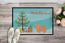 Load image into Gallery viewer, Tan Lhasa Apso Christmas Tree Doormat - 18x27 Decorative Floor Mat – Indoor/Outdoor Rug with Artistic Flair CK3468MAT