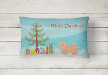 Load image into Gallery viewer, Tan Lhasa Apso Christmas Tree Canvas Fabric Decorative Pillow CK3468PW1216