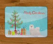 Load image into Gallery viewer, White Lhasa Apso Christmas Tree Machine Washable Memory Foam Mat CK3469RUG