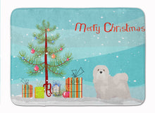 Load image into Gallery viewer, White Lhasa Apso Christmas Tree Machine Washable Memory Foam Mat CK3469RUG