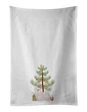 Load image into Gallery viewer, White Lhasa Apso Christmas Tree White Kitchen Towel Set of 2
