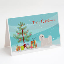 Load image into Gallery viewer, Maltese Christmas Tree Greeting Cards -  Blank Note Cards – 8-Pack of Artist-Designed Cards with Envelopes