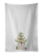 Load image into Gallery viewer, Maltese Christmas Tree White Kitchen Towel Set of 2