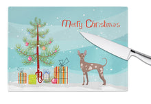 Load image into Gallery viewer, Mexican Hairless Dog Christmas Tree Glass Cutting Boards – Durable, Decorative Kitchen Art Large CK3473LCB